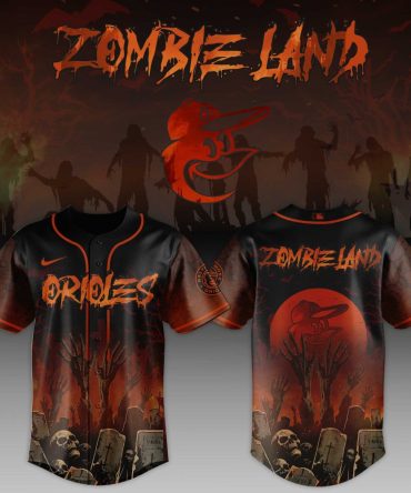 Zombie Land Orioles Baseball Jersey - Halloween Horror Theme Sportswear