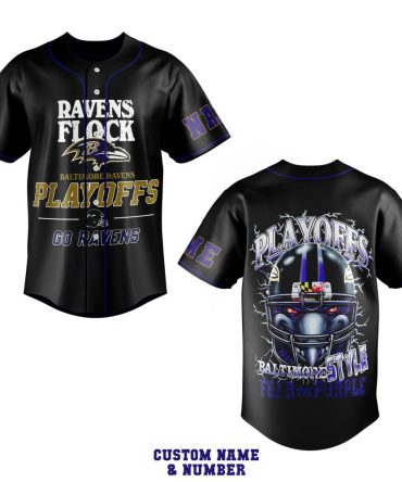 Custom Baltimore Ravens Playoffs Jersey – Personalized Name & Number, Go Ravens Gear