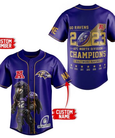 Custom Ravens Champion Jersey 2023 - Personalized Name & Number , Support Your Team In Style!