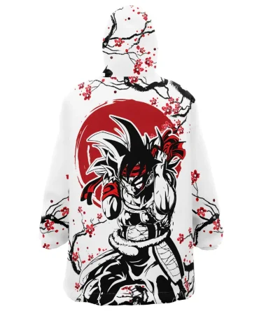 Bardock Cherry Blossom Dragon Ball Z Hooded Blanket Hoodie