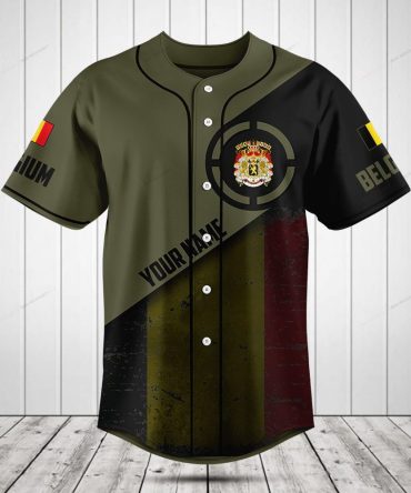 Custom Belgium Baseball Jersey - Personalized Name & Flag Design - Stylish & Unique Sportswear