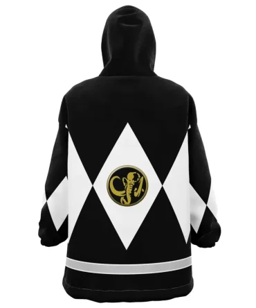Black Ranger Mighty Morphin Power Rangers Hooded Blanket Hoodie