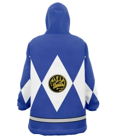 Blue Ranger Mighty Morphin Power Rangers Hooded Blanket Hoodie