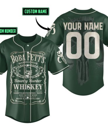 Custom Bounty Hunter Baseball Jersey – Personalize Name & Number – Mandalorian Inspired