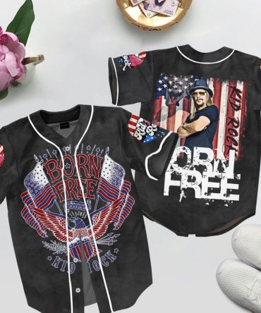 Patriotic Born Free Jersey Shirt – Stylish Americana Graphic Tees For Men
