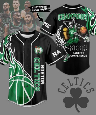 Custom Boston Celtics 2024 Champs Jersey - Personalized Name & Stylish Design