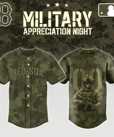 Custom Red Sox Camo Jersey - Military Appreciation Night Limited Edition