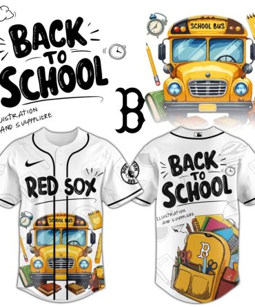 Back To School Baseball Jersey - Fun School Bus Design For Kids & Fans
