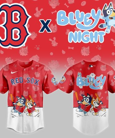 Limited Edition Red Sox X Bluey Night Jersey - Kids' Favorite! Perfect Gift For Little Fans!