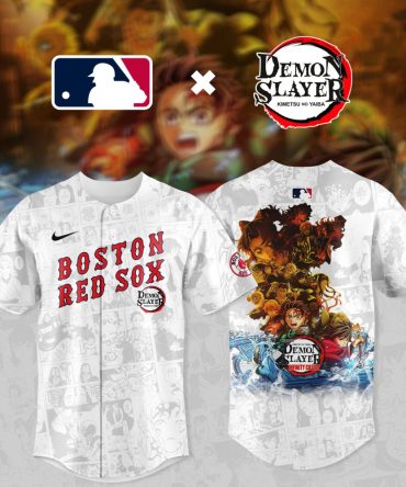 Limited Edition Boston Red Sox X Demon Slayer Anime Baseball Jersey - Stand Out In Style!