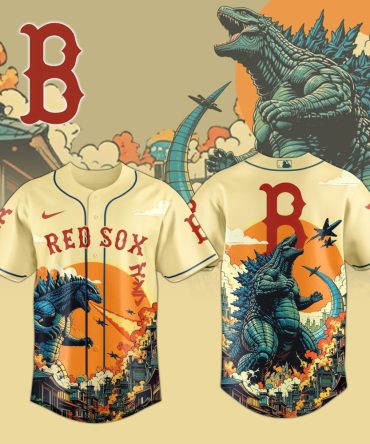 Limited Edition Red Sox Jersey - Bold Godzilla Design - Perfect For Fans & Collectors!