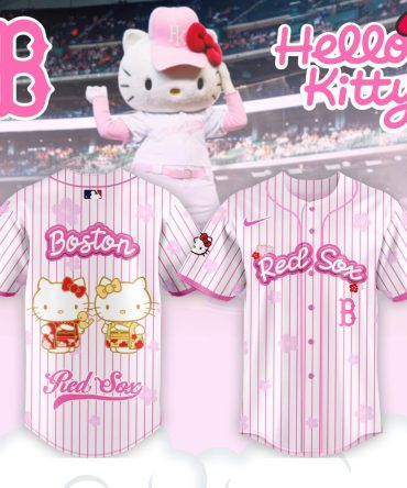 Hello Kitty X Red Sox Pink Striped Jersey - Limited Edition Fan Apparel