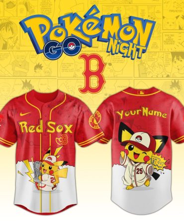 Custom Red Sox X Pokémon Pikachu Baseball Jersey - Limited Edition Fun!