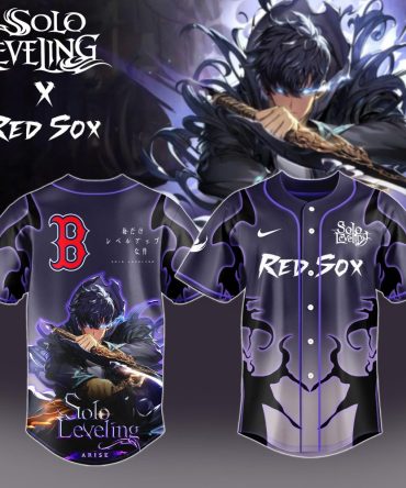 Limited Edition Solo Leveling X Red Sox Jersey – Anime Baseball Gear