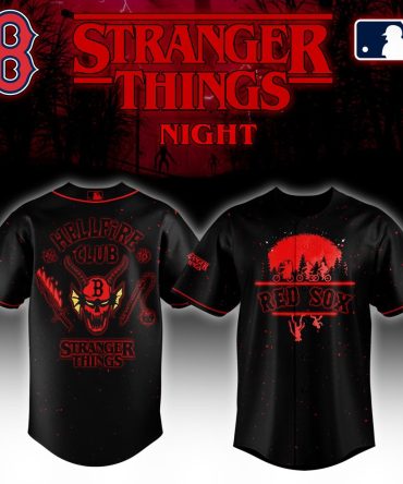 Limited Edition Red Sox Stranger Things Night Jersey – Hellfire Club Design