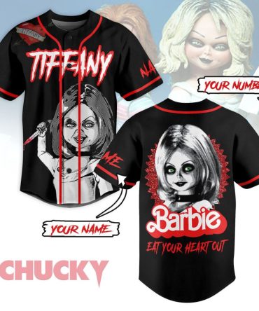 Customizable Chucky Baseball Jersey - Horror Movie Fan Apparel - Add Your Name & Number!