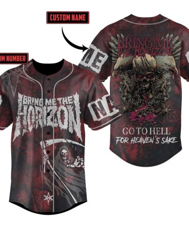 Customizable Gothic Baseball Jersey - Unique Rock Band Design For Fans