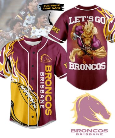 Customizable Brisbane Broncos Jersey - Show Your Team Spirit With Personalized Name!
