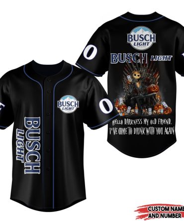 Custom Busch Light Baseball Jersey - Personalized Name & Number, Unique Gift For Beer Lovers