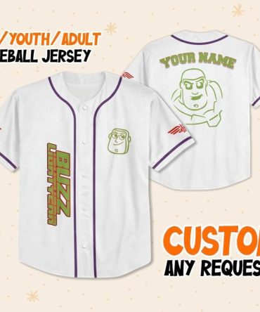 Customizable Buzz Lightyear Baseball Jersey - Kids, Youth & Adult Sizes Available!