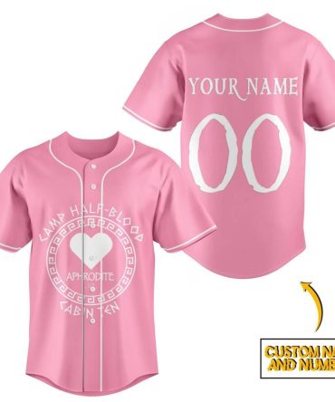 Custom Pink Camp Half-Blood Jersey - Personalized Name & Number - Unique Gift For Fans