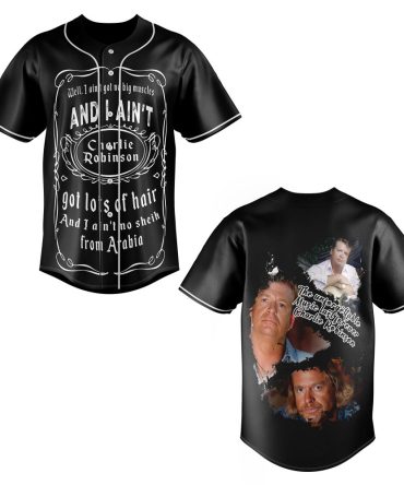 Unique Charlie Robinson Tribute Jersey - Stylish Black Design For Fans
