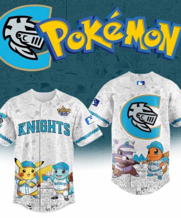 Limited Edition Pokémon Knights Baseball Jersey – Pikachu & Friends Design