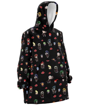 Chibi Akatsuki Pattern Hooded Blanket Hoodie