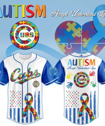 Autism Awareness Cubs Jersey - Colorful Puzzle Design, Support & Love - Unisex Sizes