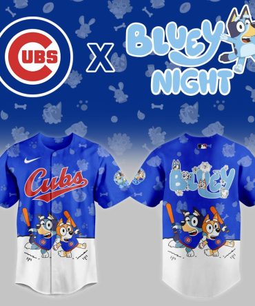 Cubs X Bluey Night Kids' Jersey - Limited Edition Baseball Fun Apparel