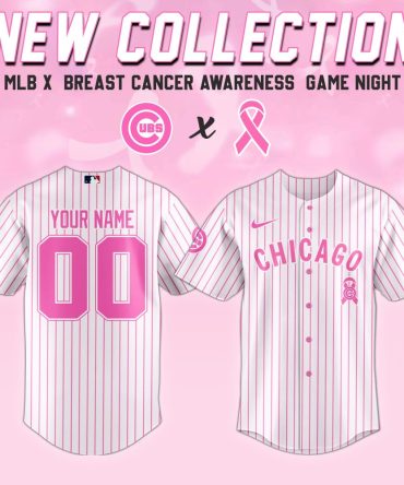 Custom Chicago Cubs Pink Jersey - Breast Cancer Awareness Edition