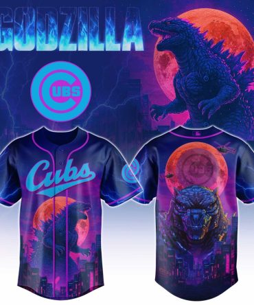 Limited Edition Cubs X Godzilla Baseball Jersey - Bold Design For Fans!