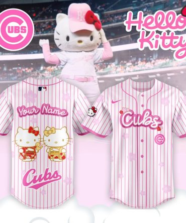 Custom Hello Kitty X Cubs Pink Jersey - Personalized Baseball Fan Gear