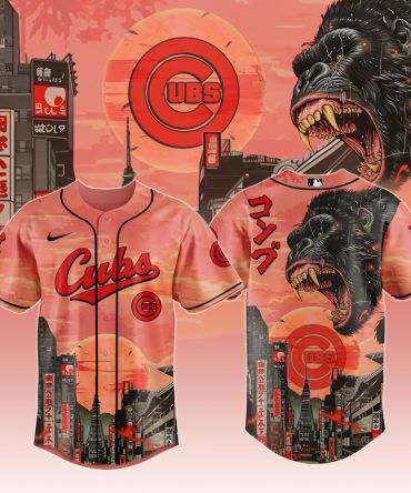 Bold Cubs Cityscape & Gorilla Design Jersey – Unique Urban Fanwear