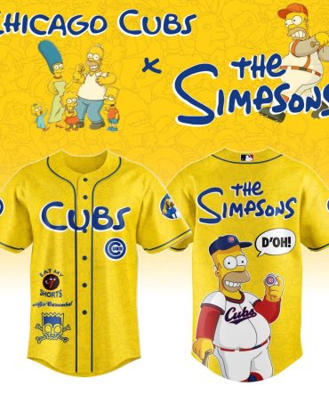 Limited Edition Chicago Cubs X The Simpsons Jersey - Vibrant Yellow, Iconic Design!