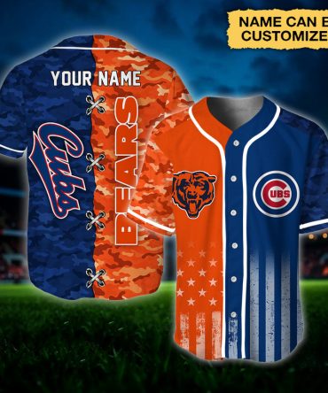 Custom Name Chicago Cubs Bears Camo Jersey – Personalized Sports Fan Gear
