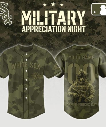 Custom White Sox Military Appreciation Jersey - Personalized Camo Design For Armed Forces Night