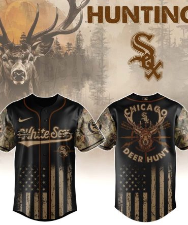 Limited Edition Chicago Hunting Jersey - Camo Design With Deer & Flag Graphics