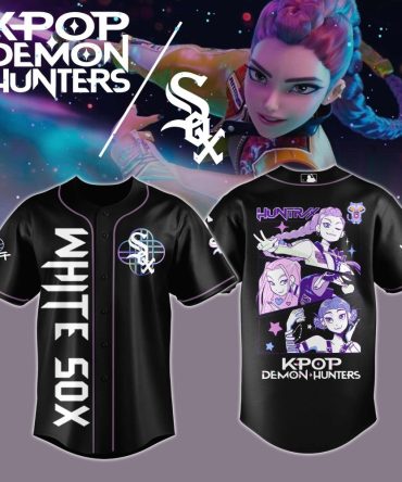 Limited Edition Kpop Demon Hunters Baseball Jersey – Stylish Black & Purple Design!