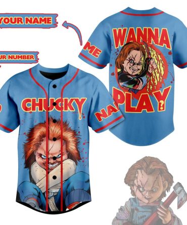 Custom Chucky Baseball Jersey - Horror Fan Gift - Personalize With Your Name & Number!