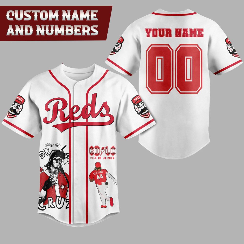 Custom Reds Baseball Jersey – Personalize Name & Number – Perfect Fan Gear!