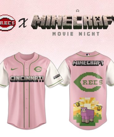 Limited Edition Cincinnati Reds X Minecraft Pink Jersey – Perfect For Fans & Gamers!