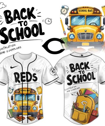 Back To School Kids' Baseball Jersey – Fun School Bus & Supplies Design – Perfect For Students!