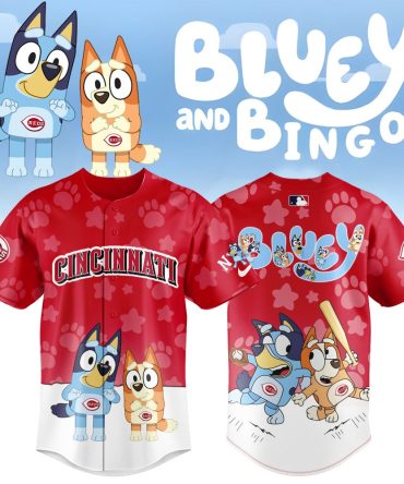 Exclusive Bluey & Bingo Cincinnati Reds Jersey – Kids’ Fan Favorite!