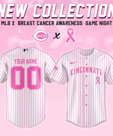 Customizable Mlb Breast Cancer Awareness Cincinnati Jersey - Show Support In Style!