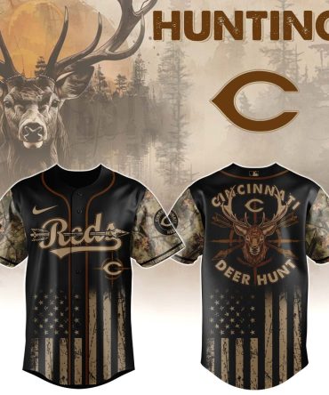 Limited Edition Cincinnati Deer Hunt Camo Baseball Jersey - Stylish Outdoor Apparel