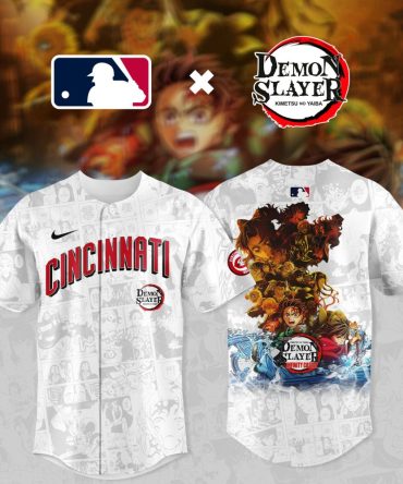 Limited Edition Cincinnati X Demon Slayer Baseball Jersey - Official Mlb Collaboration