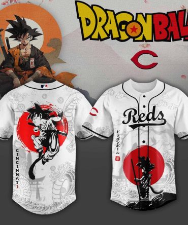 Dragon Ball X Reds Baseball Jersey - Goku Anime Design - Limited Edition Fan Gear