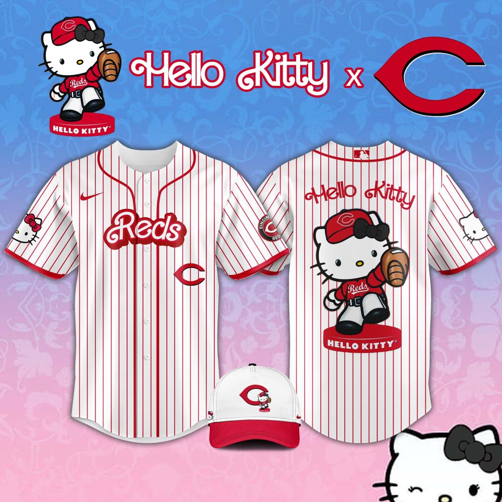 Hello Kitty X Reds Baseball Jersey – Cute Sports Style