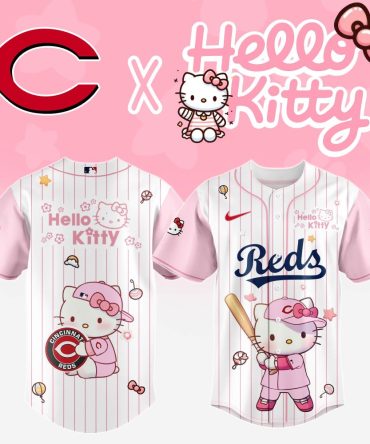 Limited Edition Hello Kitty X Cincinnati Reds Jersey – Cute Mlb Fan Gear For Baseball Lovers!